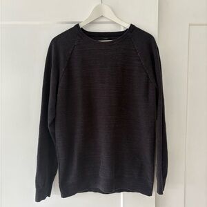 J Crew Men’s Slub Washed Black Crew Sweater